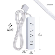Globe Electric 1625 Watt Designer Series 6-ft 3-Outlet Black USB Surge Protector Power Stripwalmart_id 460192486