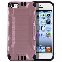 Insten Hard Hybrid Rubberized Silicone Cover Case For Apple iPhone 5/5S/SE - Black walmart_id 933258375