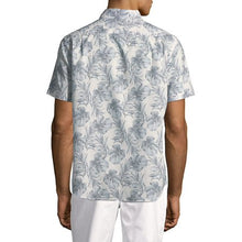Leaf Print Short-Sleeve Button Down