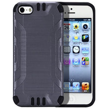 Insten Hard Hybrid Rubberized Silicone Cover Case For Apple iPhone 5/5S/SE - Black walmart_id 933258375