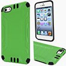 Insten Hard Hybrid Rubberized Silicone Cover Case For Apple iPhone 5/5S/SE - Black walmart_id 933258375