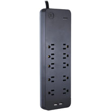 GE UltraPro 10-Outlet 2-Port USB Surge Protector, 4-Foot Cord, Black, 37746 walmart_id 807717277