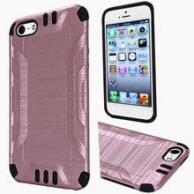 Insten Hard Hybrid Rubberized Silicone Cover Case For Apple iPhone 5/5S/SE - Black walmart_id 933258375