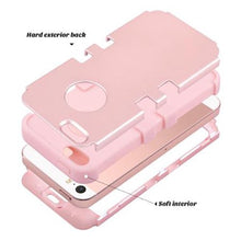 iPhone SE Case,ULAK iPhone 5S Case, 3 in 1 PC+Silicone Hybrid Shock-Absorbing Anti-slip Cover for iPhone 5 5S SE, Rose gold + Rose gold walmart_id 51005291