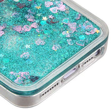 iPhone SE Case, iPhone 5S Case, by Insten Hearts Green Quicksand Glitter Hybrid Hard/TPU Protective Case Cover For Apple iPhone SE / 5 / 5S walmart_id 126096765