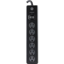 GE 6-Outlet Power Strip Surge Protector, 6ft. Cord, Safety Locks, Black, 33661 walmart_id 54804236