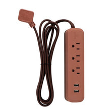 Globe Electric 1625 Watt Designer Series 6-ft 3-Outlet Black USB Surge Protector Power Stripwalmart_id 460192486