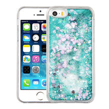 iPhone SE Case, iPhone 5S Case, by Insten Hearts Green Quicksand Glitter Hybrid Hard/TPU Protective Case Cover For Apple iPhone SE / 5 / 5S walmart_id 126096765