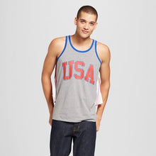 Men's USA Patriot Cape Tank Tops - Heather Grey