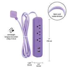 Globe Electric 1625 Watt Designer Series 6-ft 3-Outlet Black USB Surge Protector Power Stripwalmart_id 460192486