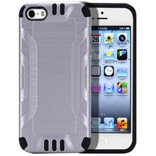 Insten Hard Hybrid Rubberized Silicone Cover Case For Apple iPhone 5/5S/SE - Black walmart_id 933258375