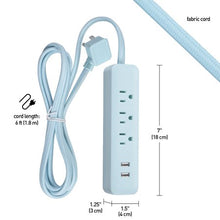 Globe Electric 1625 Watt Designer Series 6-ft 3-Outlet Black USB Surge Protector Power Stripwalmart_id 460192486