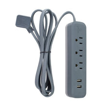 Globe Electric 1625 Watt Designer Series 6-ft 3-Outlet Black USB Surge Protector Power Stripwalmart_id 460192486