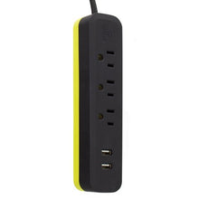 Globe Electric 1625 Watt Designer Series 6-ft 3-Outlet Black USB Surge Protector Power Stripwalmart_id 460192486