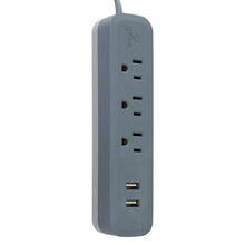 Globe Electric 1625 Watt Designer Series 6-ft 3-Outlet Black USB Surge Protector Power Stripwalmart_id 460192486