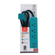 Globe Electric 1625 Watt Designer Series 6-ft 3-Outlet Black USB Surge Protector Power Stripwalmart_id 460192486