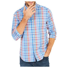 Classic-Fit Clear Plaid Stretch Button-Down Shirt