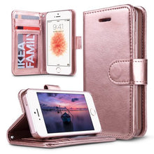 iPhone 5s Case, iPhone 5 Case, ULAK iPhone 5s/5/SE Wallet Case, Fashion PU Leather Magnet Wallet Flip Case Cover with Built-in Credit Card/ID Card Slots for 5s 5G 5 SE , Rose Gold walmart_id 136447870