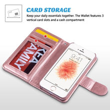 iPhone 5s Case, iPhone 5 Case, ULAK iPhone 5s/5/SE Wallet Case, Fashion PU Leather Magnet Wallet Flip Case Cover with Built-in Credit Card/ID Card Slots for 5s 5G 5 SE , Rose Gold walmart_id 136447870