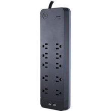GE UltraPro 10-Outlet 2-Port USB Surge Protector, 4-Foot Cord, Black, 37746 walmart_id 807717277