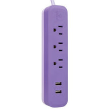 Globe Electric 1625 Watt Designer Series 6-ft 3-Outlet Black USB Surge Protector Power Stripwalmart_id 460192486