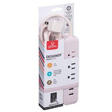 Globe Electric 1625 Watt Designer Series 6-ft 3-Outlet Black USB Surge Protector Power Stripwalmart_id 460192486