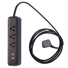 Globe Electric 1625 Watt Designer Series 6-ft 3-Outlet Black USB Surge Protector Power Stripwalmart_id 460192486