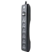 GE 6-Outlet Power Strip Surge Protector, 6ft. Cord, Safety Locks, Black, 33661 walmart_id 54804236