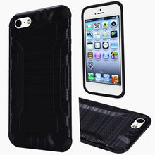 Insten Hard Hybrid Rubberized Silicone Cover Case For Apple iPhone 5/5S/SE - Black walmart_id 933258375