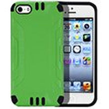 Insten Hard Hybrid Rubberized Silicone Cover Case For Apple iPhone 5/5S/SE - Black walmart_id 933258375
