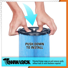 3-Layer Fine Dust Pleated Paper Filter for 5.0 Plus Gal. RIDGID Wet Dry Vacs